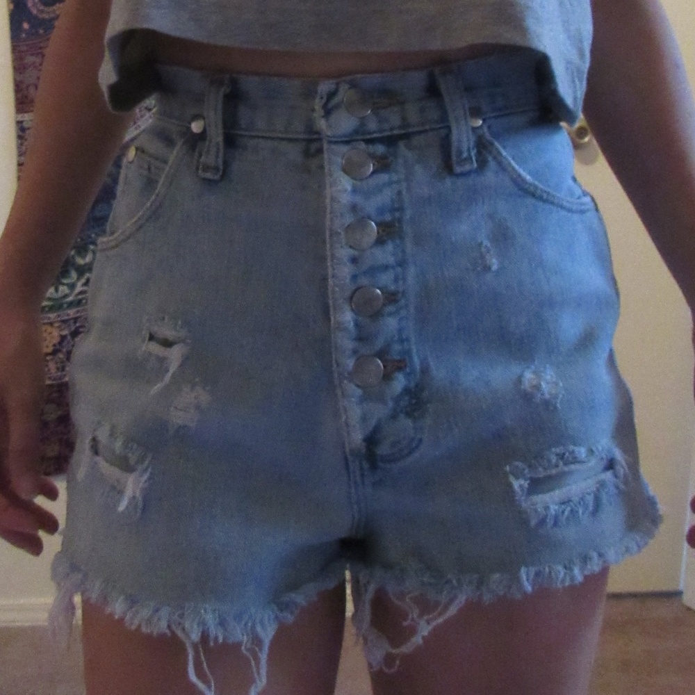 High-waisted shorts